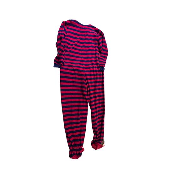 Nick & Nora Sock Monkey Footed Onesie – Red/Blue Stripes – XX-Large - Picture 2 of 7
